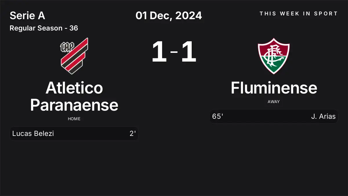 Report: Atletico Paranaense vs Fluminense (2024-12-01)