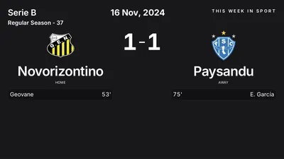 Report: Novorizontino vs Paysandu (2024-11-16)