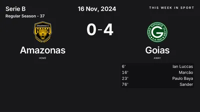 Report: Amazonas vs Goias (2024-11-16)