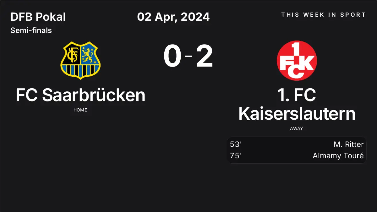 Report: FC Saarbrücken vs 1. FC Kaiserslautern (2024-04-02)