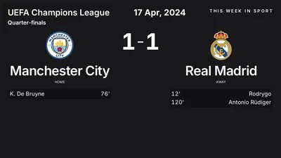 Report: Manchester City vs Real Madrid (2024-04-17)