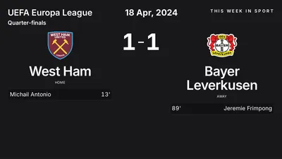Report: West Ham vs Bayer Leverkusen (2024-04-18)