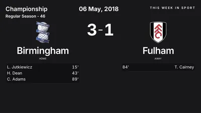 Report: Birmingham vs Fulham (2018-05-06)