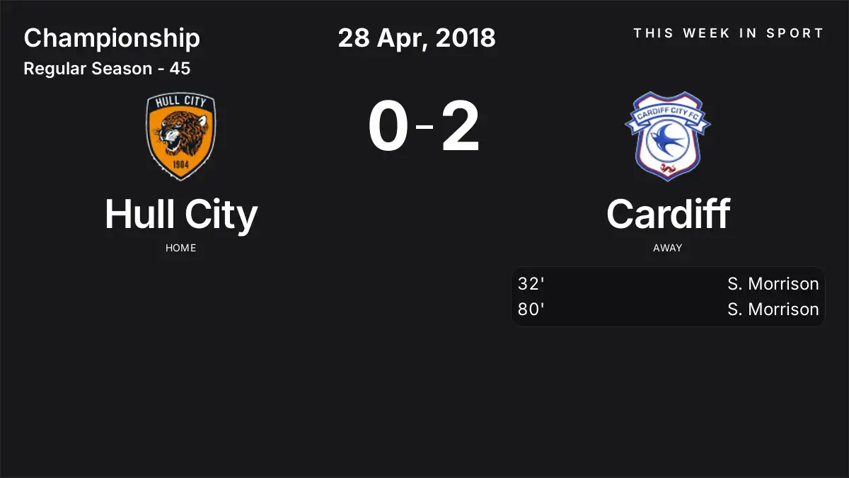 Report: Hull City vs Cardiff (2018-04-28)