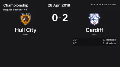 Report: Hull City vs Cardiff (2018-04-28)