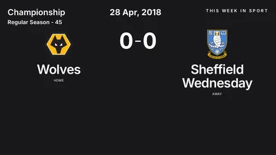 Report: Wolves vs Sheffield Wednesday (2018-04-28)