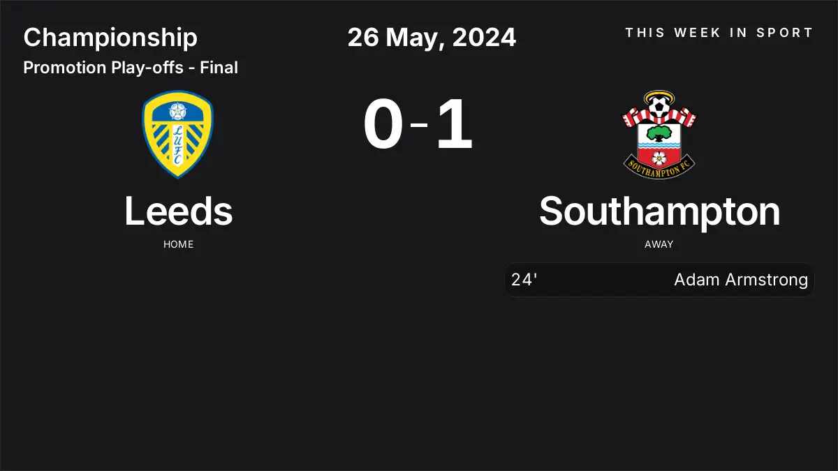Report: Leeds vs Southampton (2024-05-26)