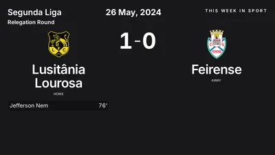 Report: Lusitânia Lourosa vs Feirense (2024-05-26)