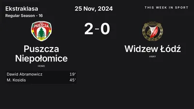 Report: Puszcza Niepołomice vs Widzew Łódź (2024-11-25)