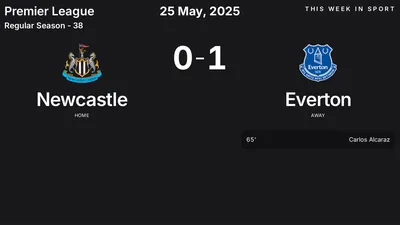 Report: Newcastle vs Everton (2025-05-25)