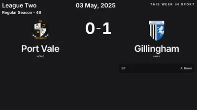 Report: Port Vale vs Gillingham (2025-05-03)