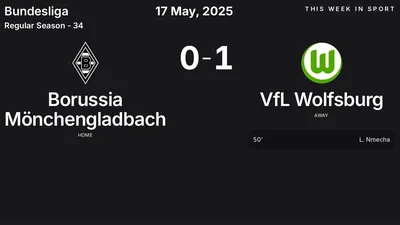 Report: Borussia Mönchengladbach vs VfL Wolfsburg (2025-05-17)