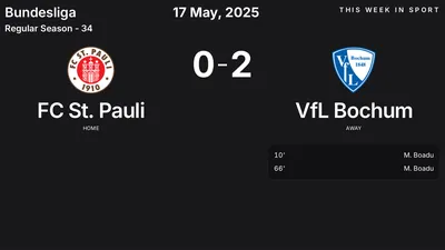 Report: FC St. Pauli vs VfL Bochum (2025-05-17)