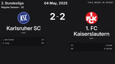Report: Karlsruher SC vs 1. FC Kaiserslautern (2025-05-04)