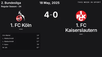 Report: 1. FC Köln vs 1. FC Kaiserslautern (2025-05-18)