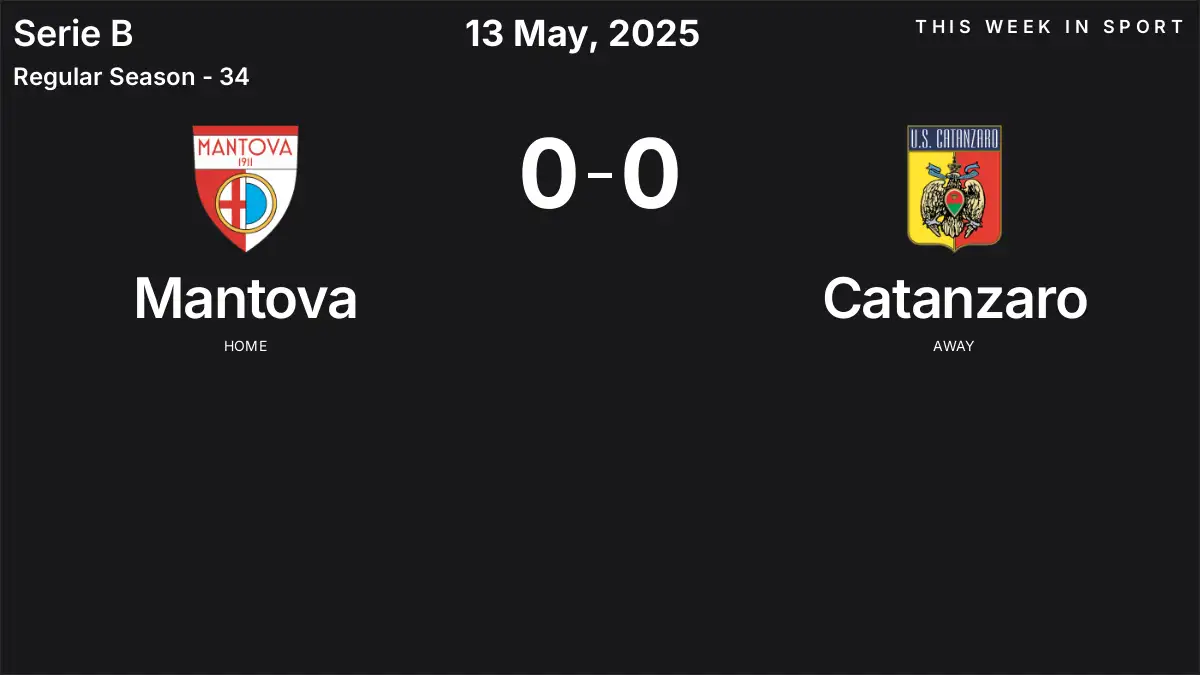 Report: Mantova vs Catanzaro (2025-05-13)