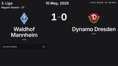 Report: Waldhof Mannheim vs Dynamo Dresden (2025-05-10)