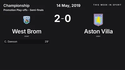 Report: West Brom vs Aston Villa (2019-05-14)