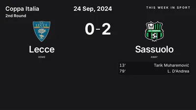 Report: Lecce vs Sassuolo (2024-09-24)