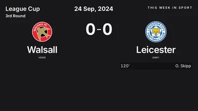 Report: Walsall vs Leicester (2024-09-24)
