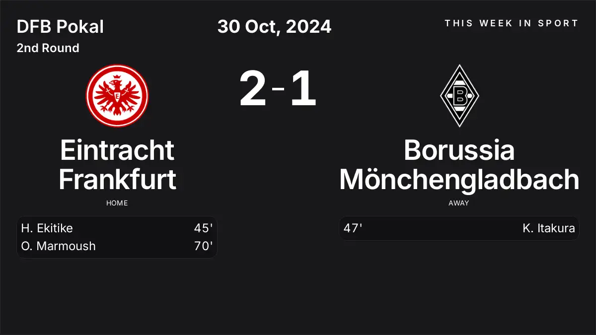 Report: Eintracht Frankfurt vs Borussia Mönchengladbach (2024-10-30)
