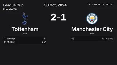 Report: Tottenham vs Manchester City (2024-10-30)