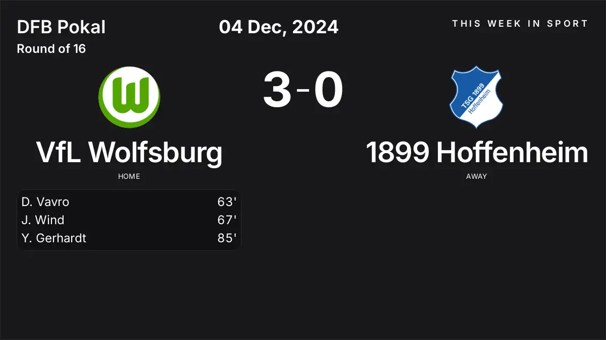 Report: VfL Wolfsburg vs 1899 Hoffenheim (2024-12-04)