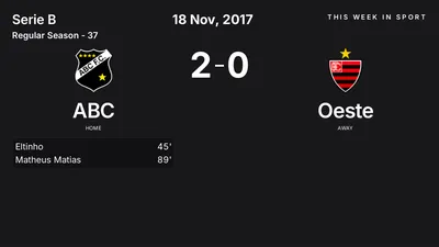Report: ABC vs Oeste (2017-11-18)