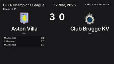 Report: Aston Villa vs Club Brugge KV (2025-03-12)