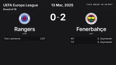 Report: Rangers vs Fenerbahçe (2025-03-13)