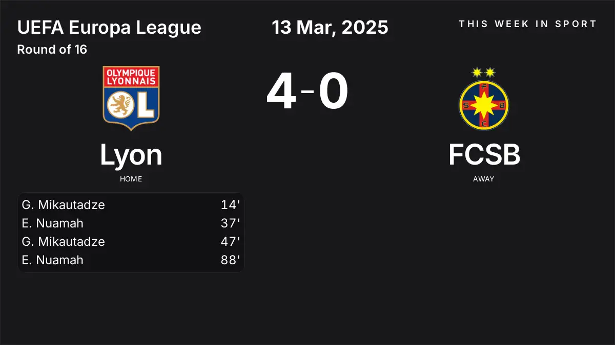 Report: Lyon vs FCSB (2025-03-13)