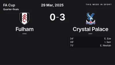 Report: Fulham vs Crystal Palace (2025-03-29)