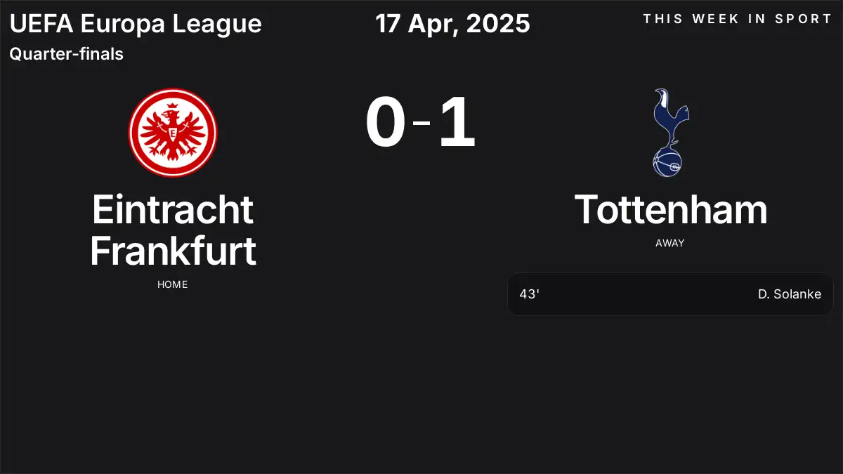 Report: Eintracht Frankfurt vs Tottenham (2025-04-17)