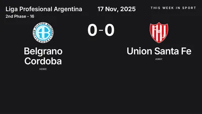 Report: Belgrano Cordoba vs Union Santa Fe (2025-11-17)