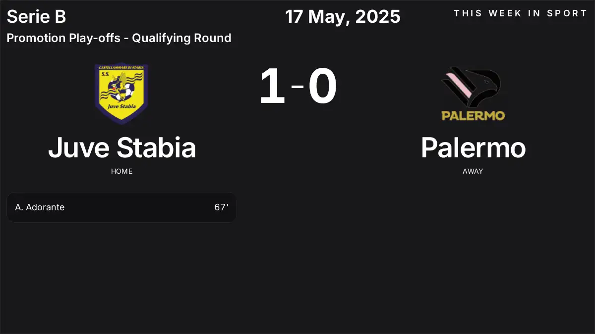 Report: Juve Stabia vs Palermo (2025-05-17)