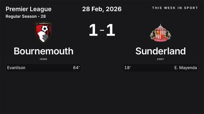 Report: Bournemouth vs Sunderland (2026-02-28)