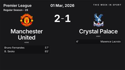 Report: Manchester United vs Crystal Palace (2026-03-01)