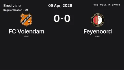 Report: FC Volendam vs Feyenoord (2026-04-05)