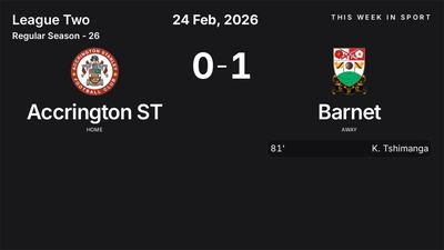 Report: Accrington ST vs Barnet (2026-02-24)