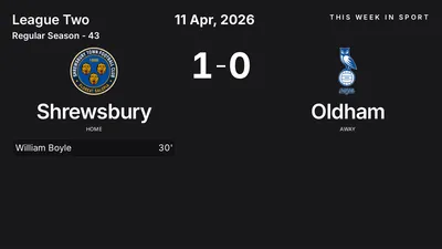 Report: Shrewsbury vs Oldham (2026-04-11)
