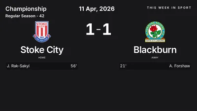 Report: Stoke City vs Blackburn (2026-04-11)