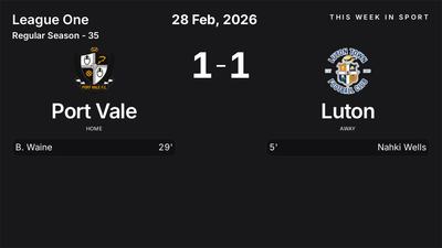 Report: Port Vale vs Luton (2026-02-28)