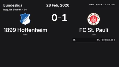 Report: 1899 Hoffenheim vs FC St. Pauli (2026-02-28)