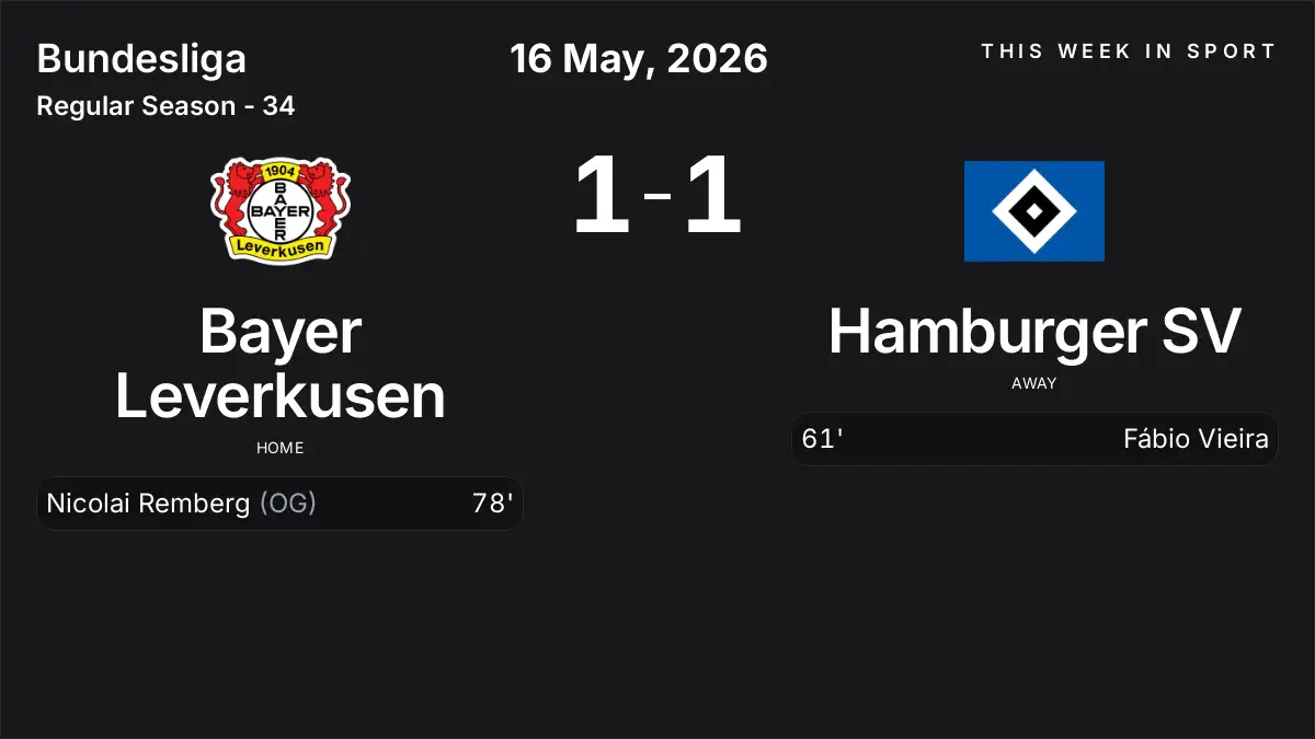 Report: Bayer Leverkusen vs Hamburger SV (2026-05-16)