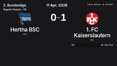 Report: Hertha BSC vs 1. FC Kaiserslautern (2026-04-11)