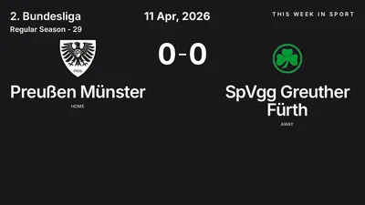 Report: Preußen Münster vs SpVgg Greuther Fürth (2026-04-11)