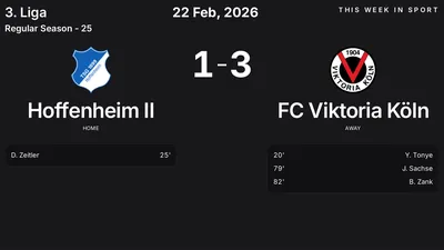 Report: Hoffenheim II vs FC Viktoria Köln (2026-02-22)