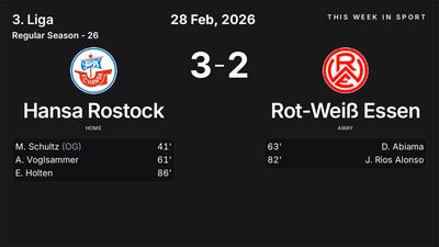 Report: Hansa Rostock vs Rot-Weiß Essen (2026-02-28)