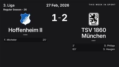 Report: Hoffenheim II vs TSV 1860 München (2026-02-27)