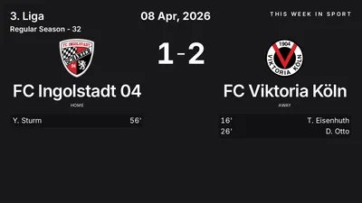 Report: FC Ingolstadt 04 vs FC Viktoria Köln (2026-04-08)